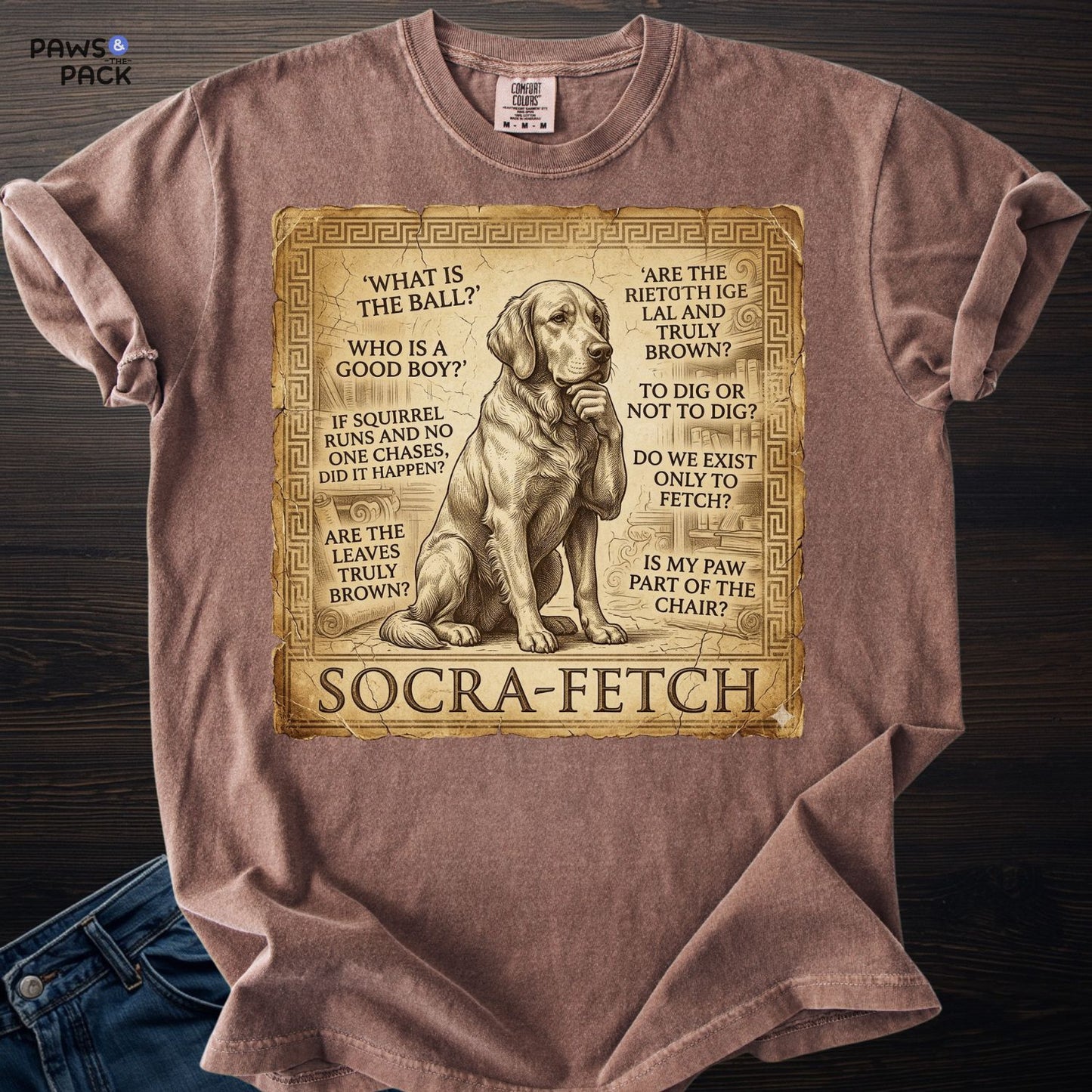 Dog Socrafetch T-shirt