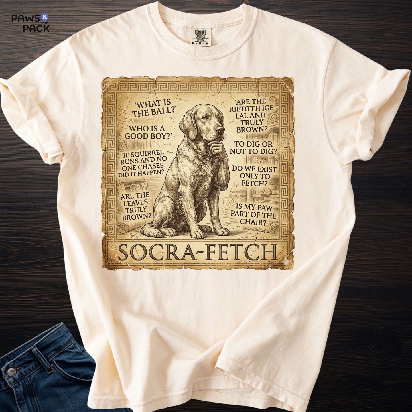 Dog Socrafetch T-shirt