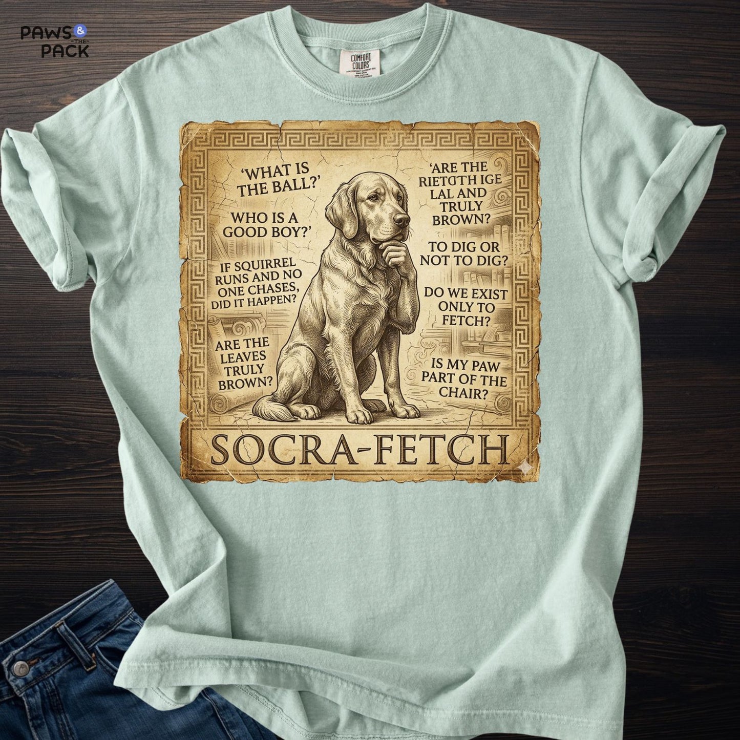 Dog Socrafetch T-shirt