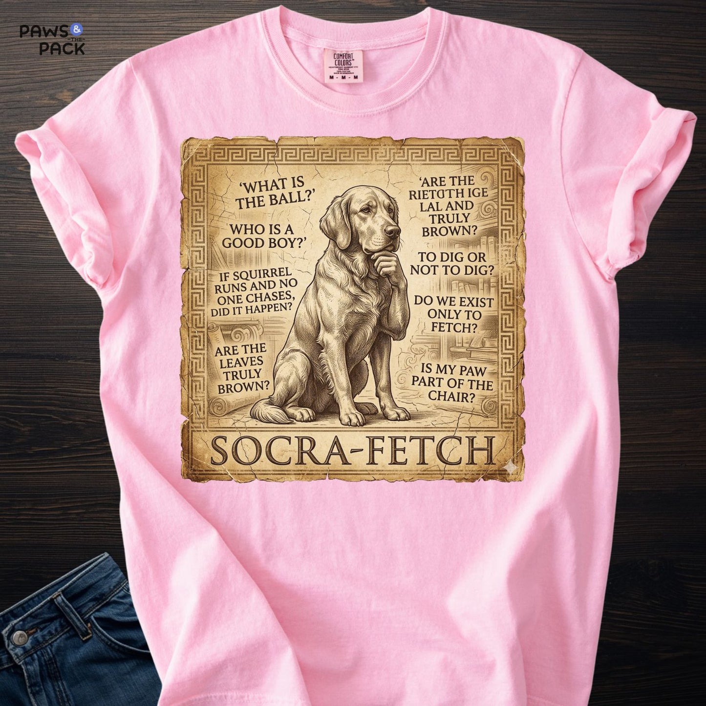 Dog Socrafetch T-shirt
