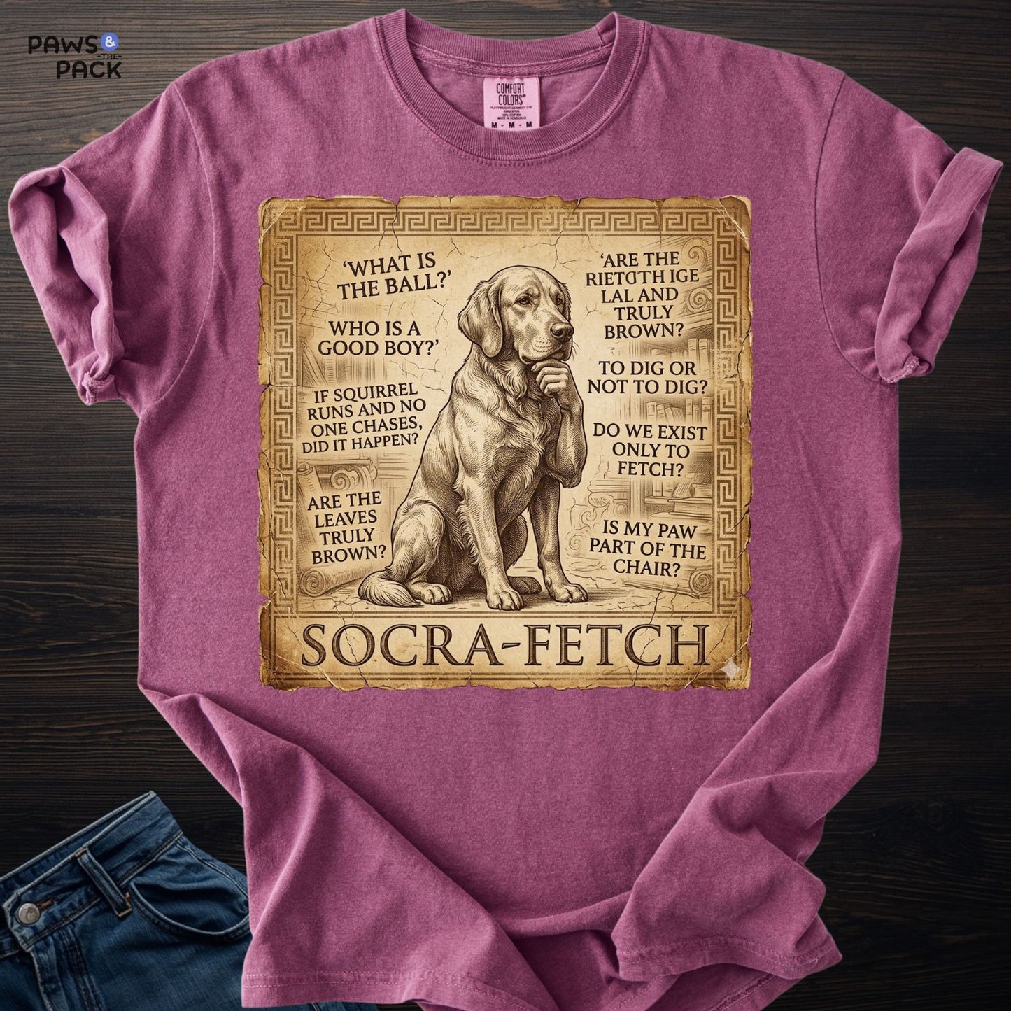 Dog Socrafetch T-shirt
