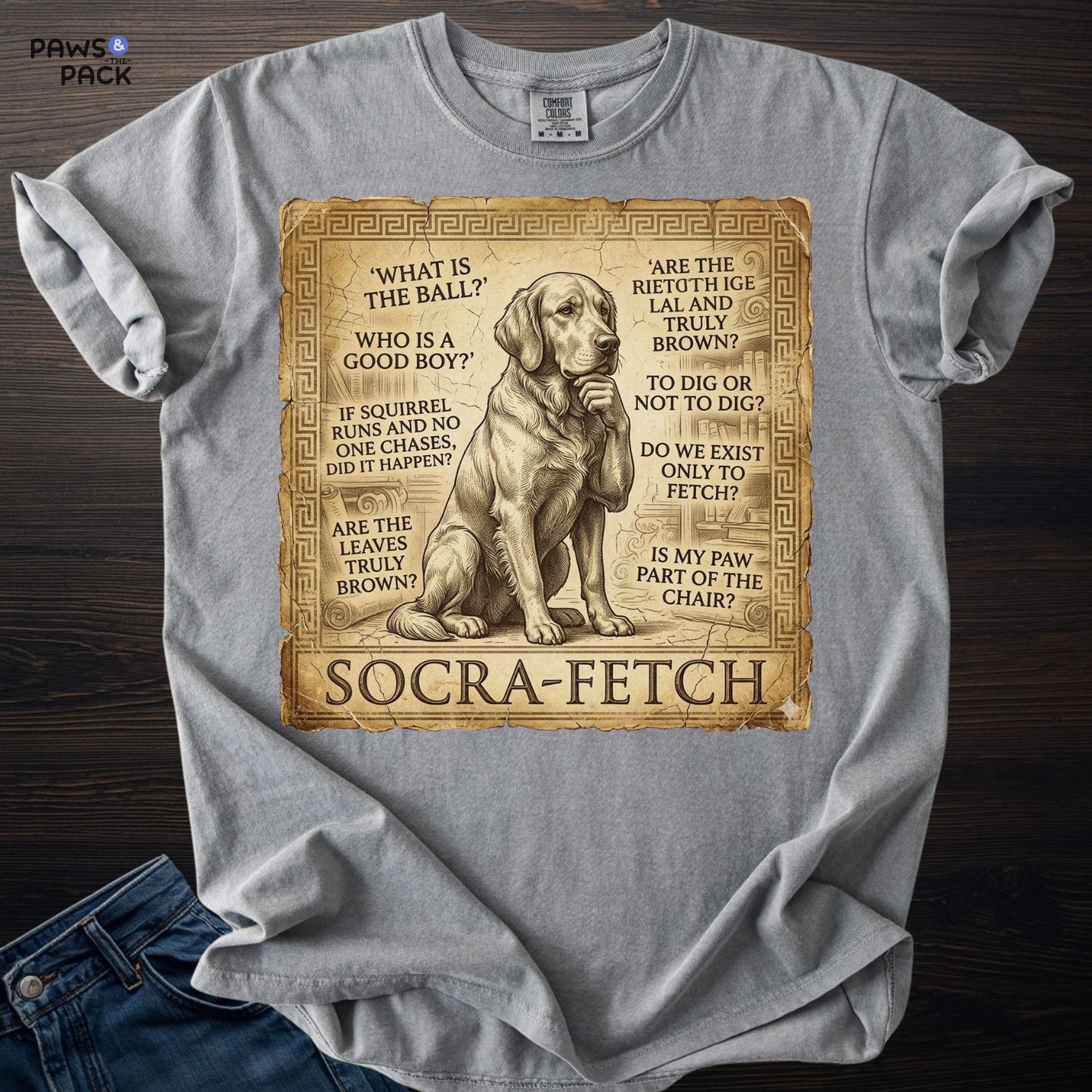 Dog Socrafetch T-shirt