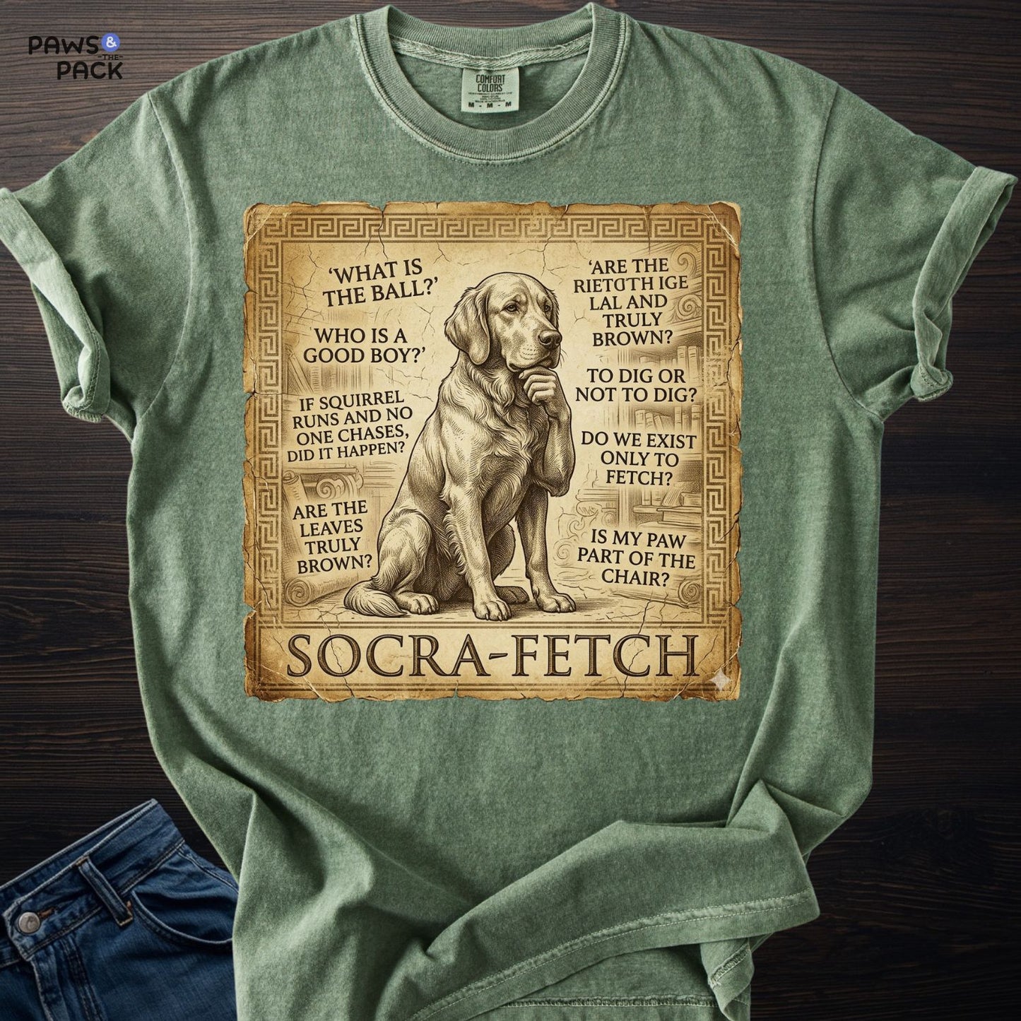 Dog Socrafetch T-shirt
