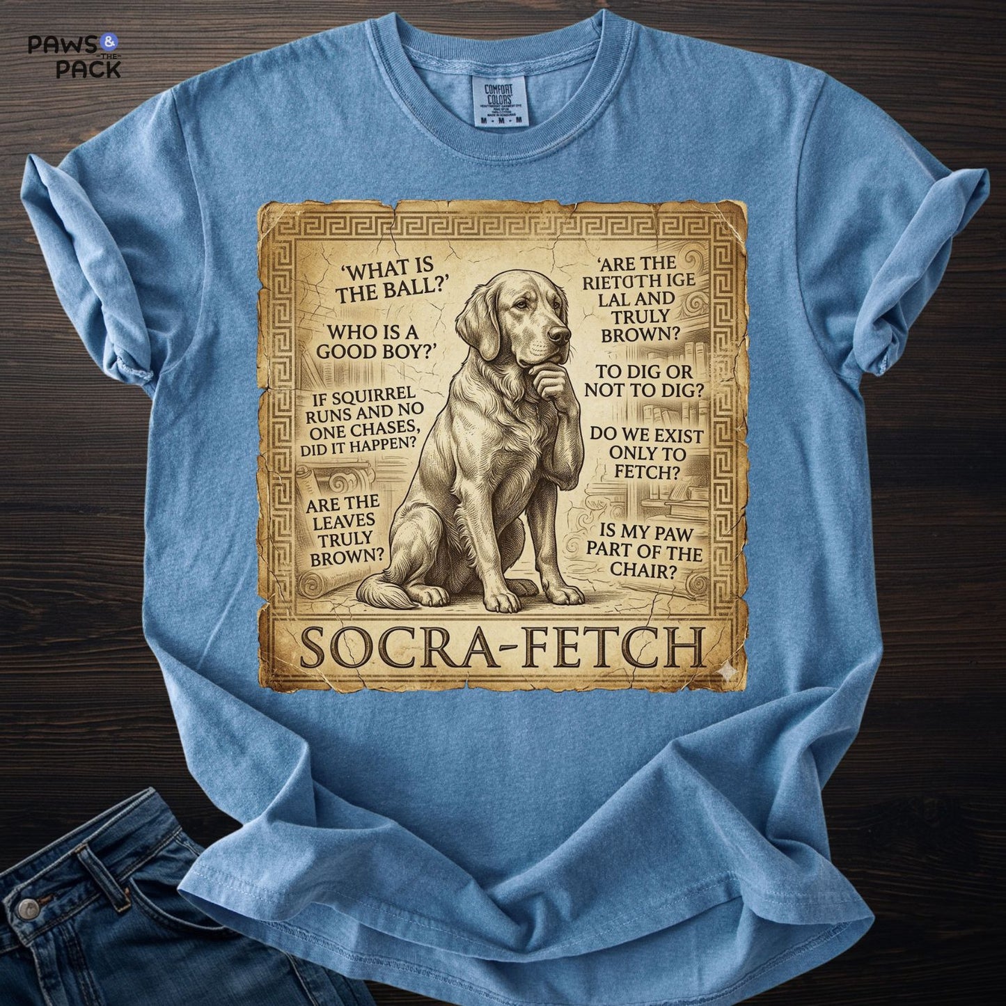 Dog Socrafetch T-shirt