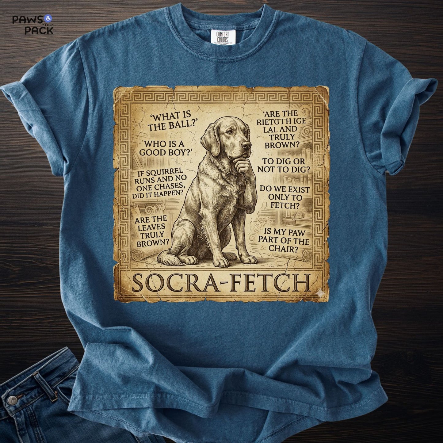 Dog Socrafetch T-shirt