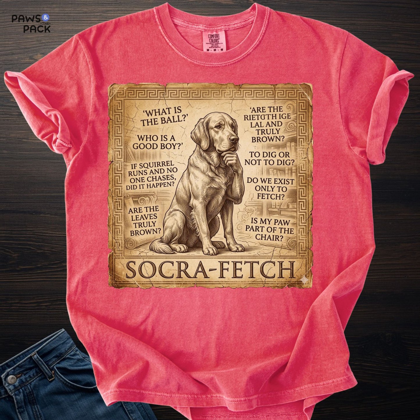 Dog Socrafetch T-shirt