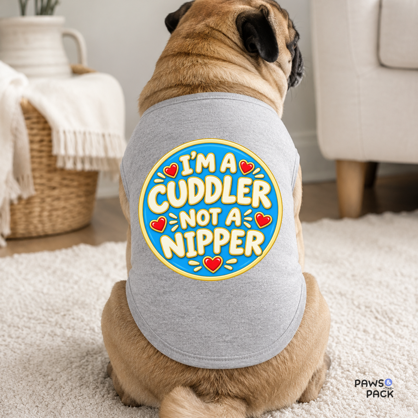 I am a Cuddler not a Nipper Pet Tank Top