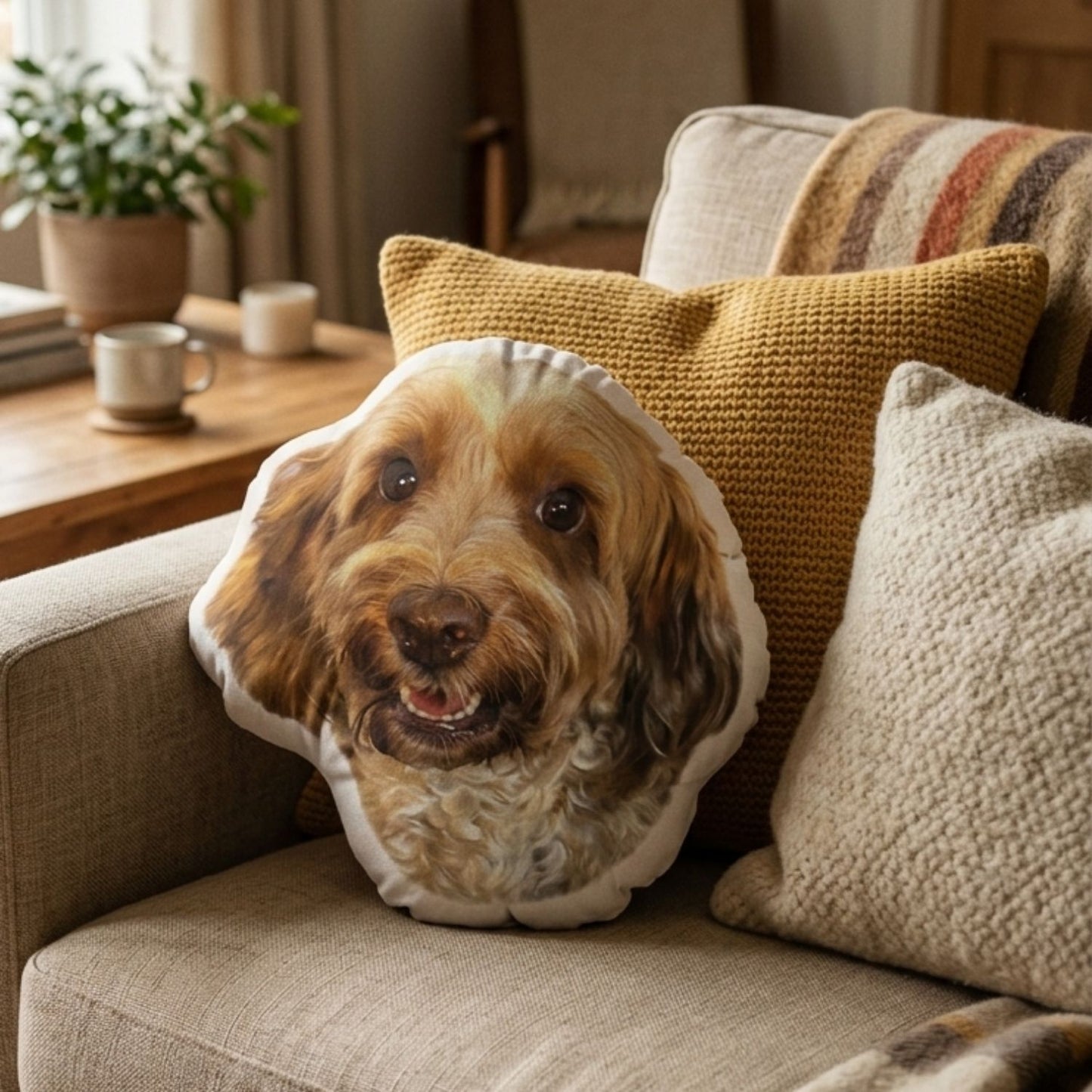 Custom Shaped Pet Portrait Pillows